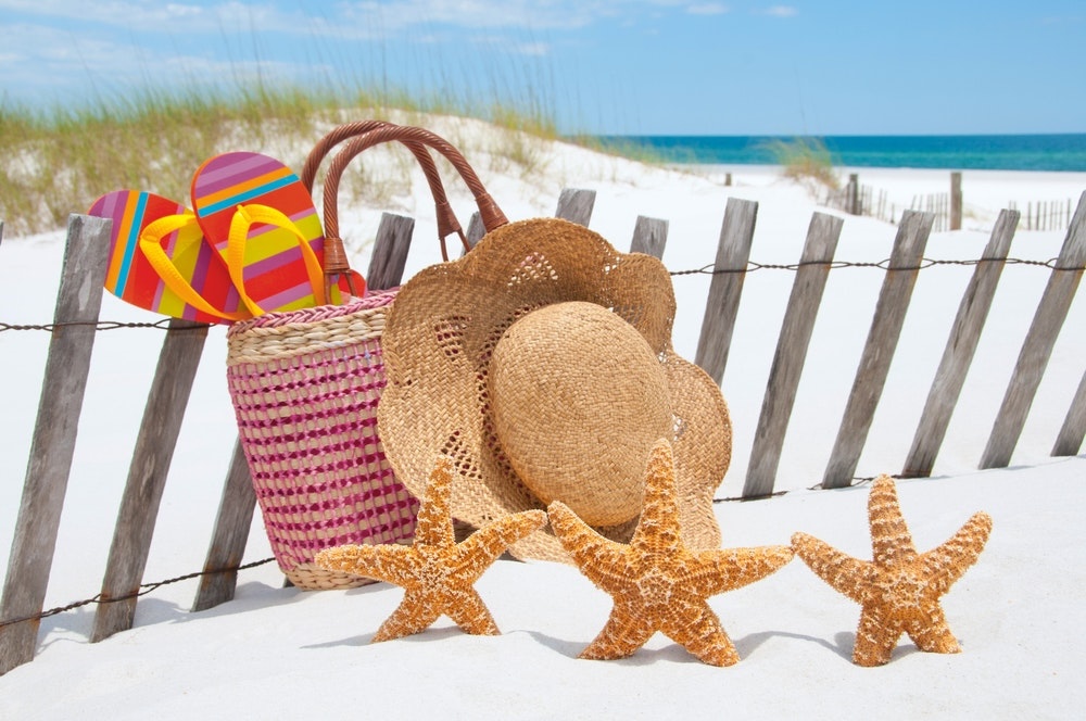 Beach Hat & Bag on Pensacola Beach