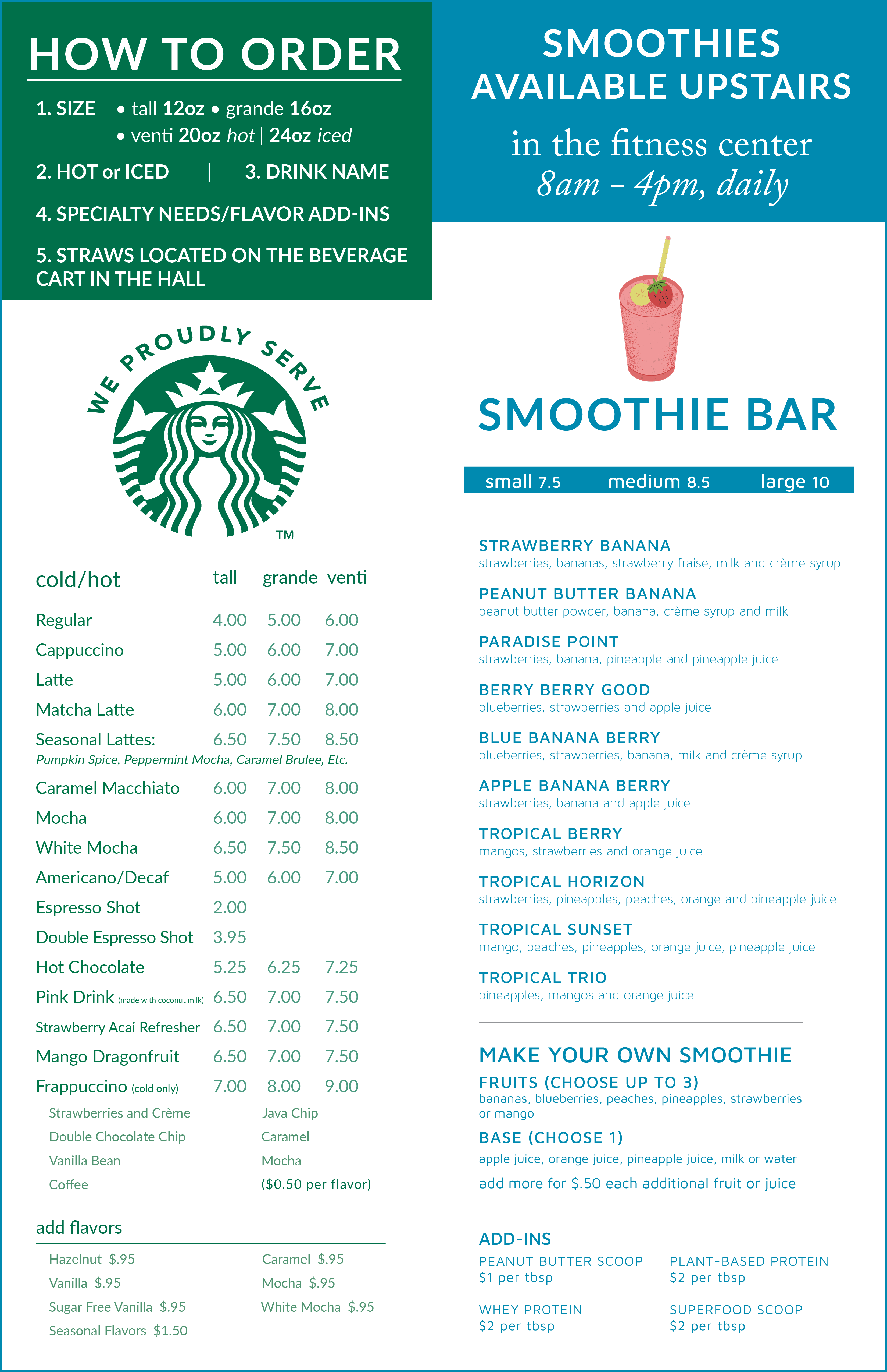 Starbucks Menu